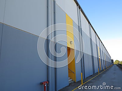 Modern warehouse facade Stock Photo