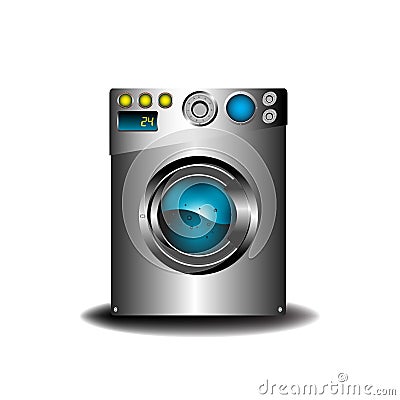 Modern washing machine Vector Illustration