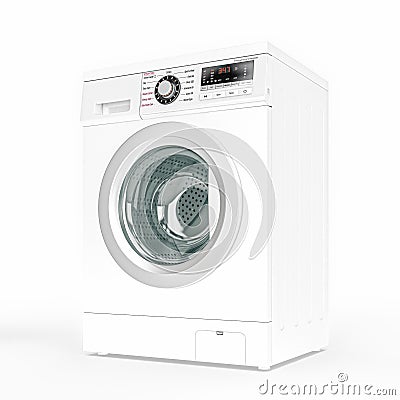 Modern washing machine on a white background Stock Photo