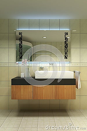 Modern washroom Stock Photo