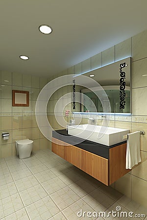 Modern washroom Stock Photo