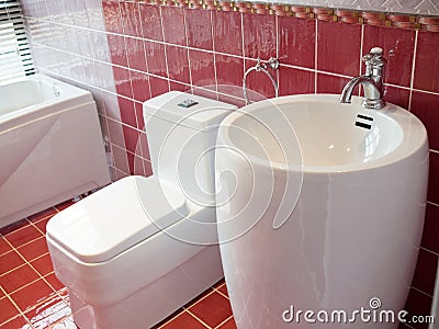 Modern washroom Stock Photo