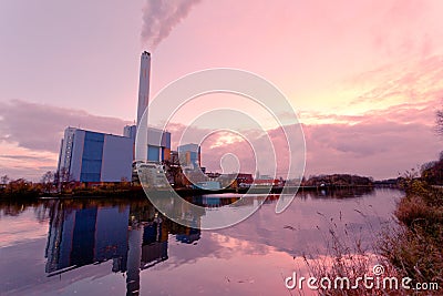 Modern waste-to-energy plant Oberhausen Germany Stock Photo
