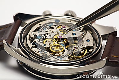 Modern Watch Repair Stock Photo