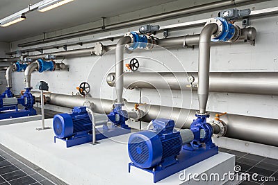 Modern water pumps Stock Photo