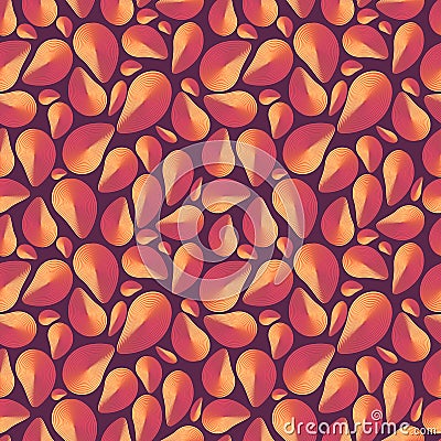 Modern waves floral abstract background Cartoon Illustration