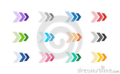 Modern web arrows colourful set, great design for any purposes. Cursor icons set. Arrow vector collection. Vector Illustration