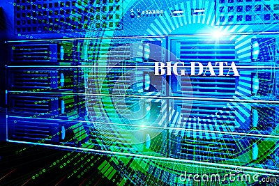 Modern web network and internet telecommunication technology, big data storage cloud computing computer service business Stock Photo