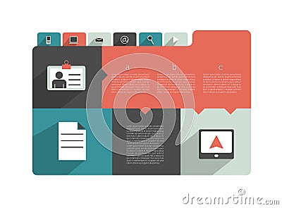 Modern website template. Vector Illustration