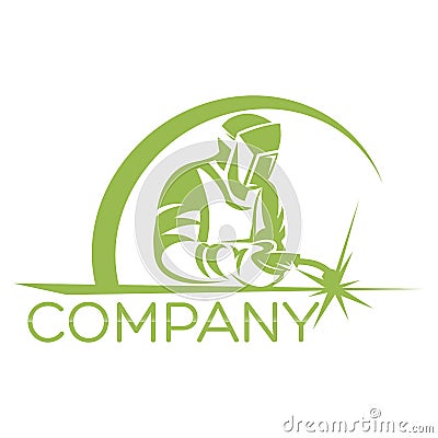 Modern welder logo. Vector illustration. Vector Illustration