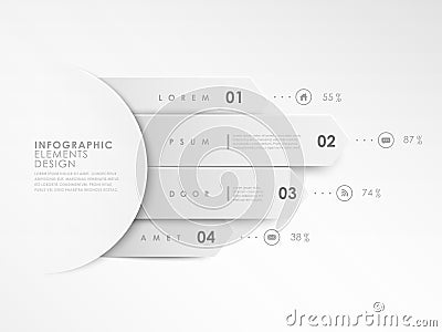 Modern white design banners template infographic Vector Illustration
