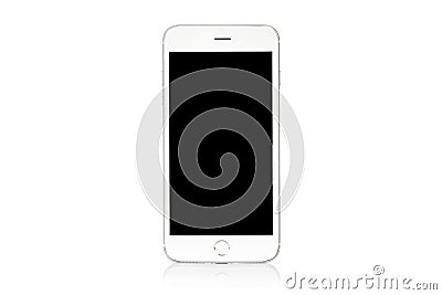 Modern white smartphone Stock Photo