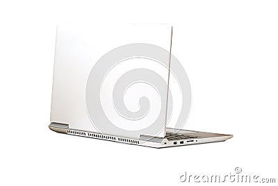 Modern widescreen laptop with empty screen Stock Photo