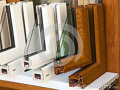 Modern windows profiles Stock Photo