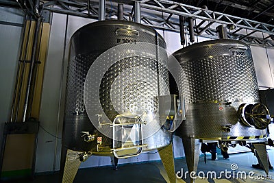 Modern wine factory Stock Photo