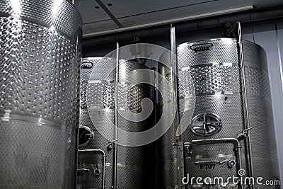 Modern wine factory Stock Photo