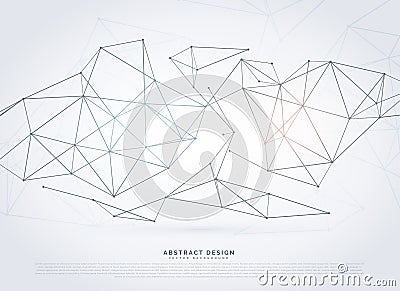 modern wireframe network background in digital style Vector Illustration