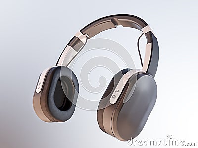 Modern wireless headphones Stock Photo