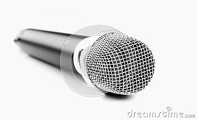 Modern wireless microphone Stock Photo