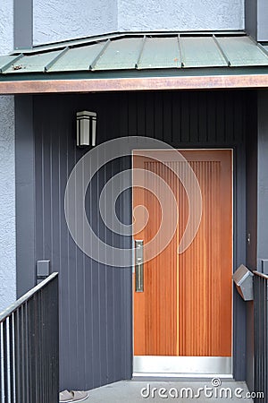 Modern wooden door Editorial Stock Photo