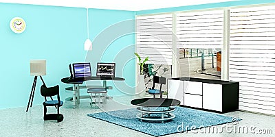 Modern working room interior Stock Photo