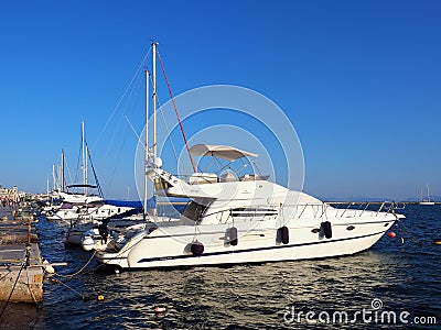 Modern Yachts, Volos, Greece Editorial Stock Photo