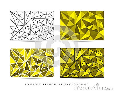 Polygonal abstract color banner template Stock Photo