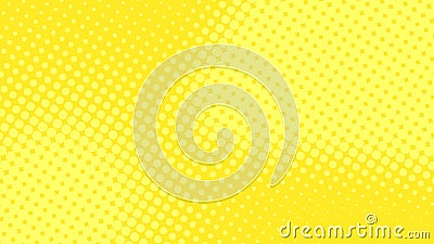 Modern yellow pop art background with halftone dots desing in comic style, vector illustration eps10 Vector Illustration