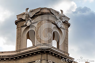 Modernist eagle statues Editorial Stock Photo