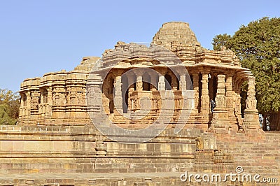 Modhera Sun Temple, Gujarat Editorial Stock Photo