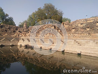 Modhera sun temple Gujarat trip with my family Stock Photo