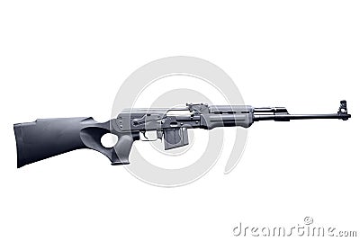 Modified AK47 semi automatic hunting rifle Stock Photo