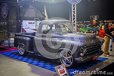 Modified classic Chevrolet 3100 Task Force truck Editorial Stock Photo