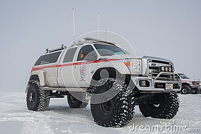 Modified 4x4 Ford F350 rescue truck from Iceland search and Rescue Editorial Stock Photo