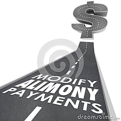 Modify Alimony Payments Road Financial Obligation Spousal Support Stock Photo