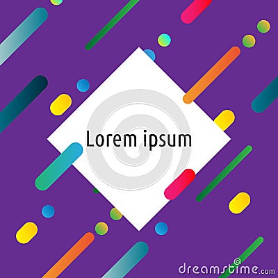 Modish style abstract composition made of various colorful designed shapes and objects. Vector illustration. Vector Illustration