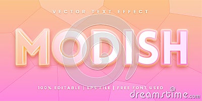 Modish text effect template Vector Illustration