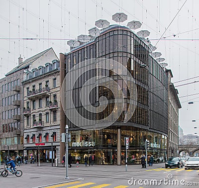 Modissa building in Zurich Editorial Stock Photo