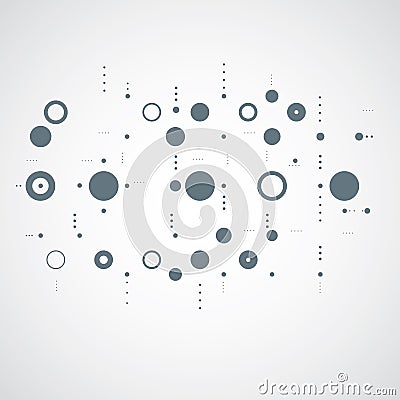 Modular Bauhaus gray vector background, created from simple Vector Illustration
