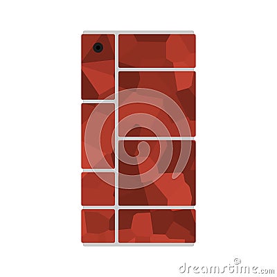 Modular smart phone with different modules rendering Vector Illustration