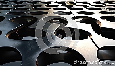 Modular structure with repeating patterns, showcasing unique design Stock Photo
