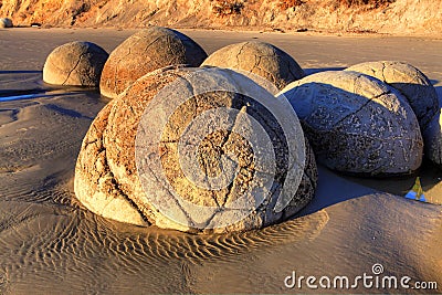 Moeraki Boulders Stock Photo