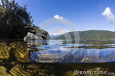 Moeraki Lake, Westcoast, NZ Stock Photo