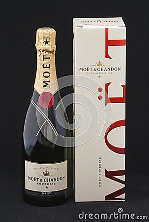 Moet & Chandon imperial Brut Champagne Editorial Stock Photo