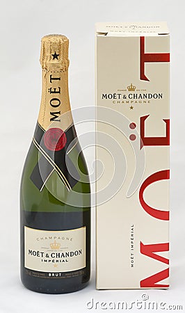 Moet & Chandon imperial Brut Champagne Editorial Stock Photo