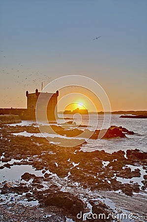 Mogador fortress building at Essaouira, Morocco Stock Photo