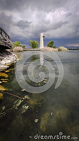 Mogan Lake Observation Tower. Mogan Park near Ankara, the capital of Turkey. Stock Photo