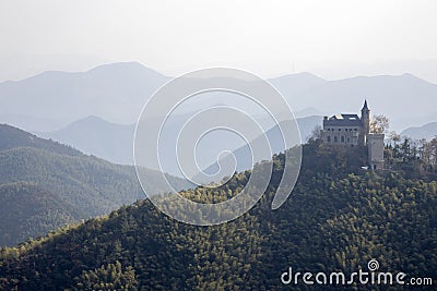 Luxury resort looks like castle on Moganshan, China Editorial Stock Photo