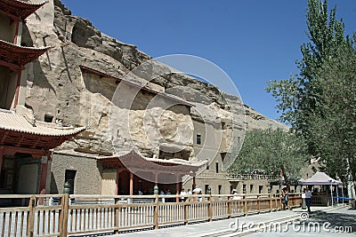 Mogao caves in Dunhuang Stock Photo