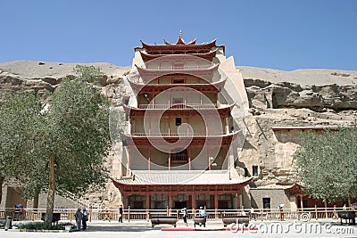 Mogao caves in Dunhuang Stock Photo